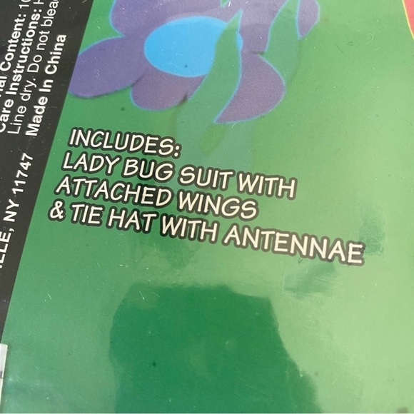 NEW! Girls 3-5 yrs Ladybug Costume Forum Novelties Hat with Antennas & Wings - Picture 9 of 14